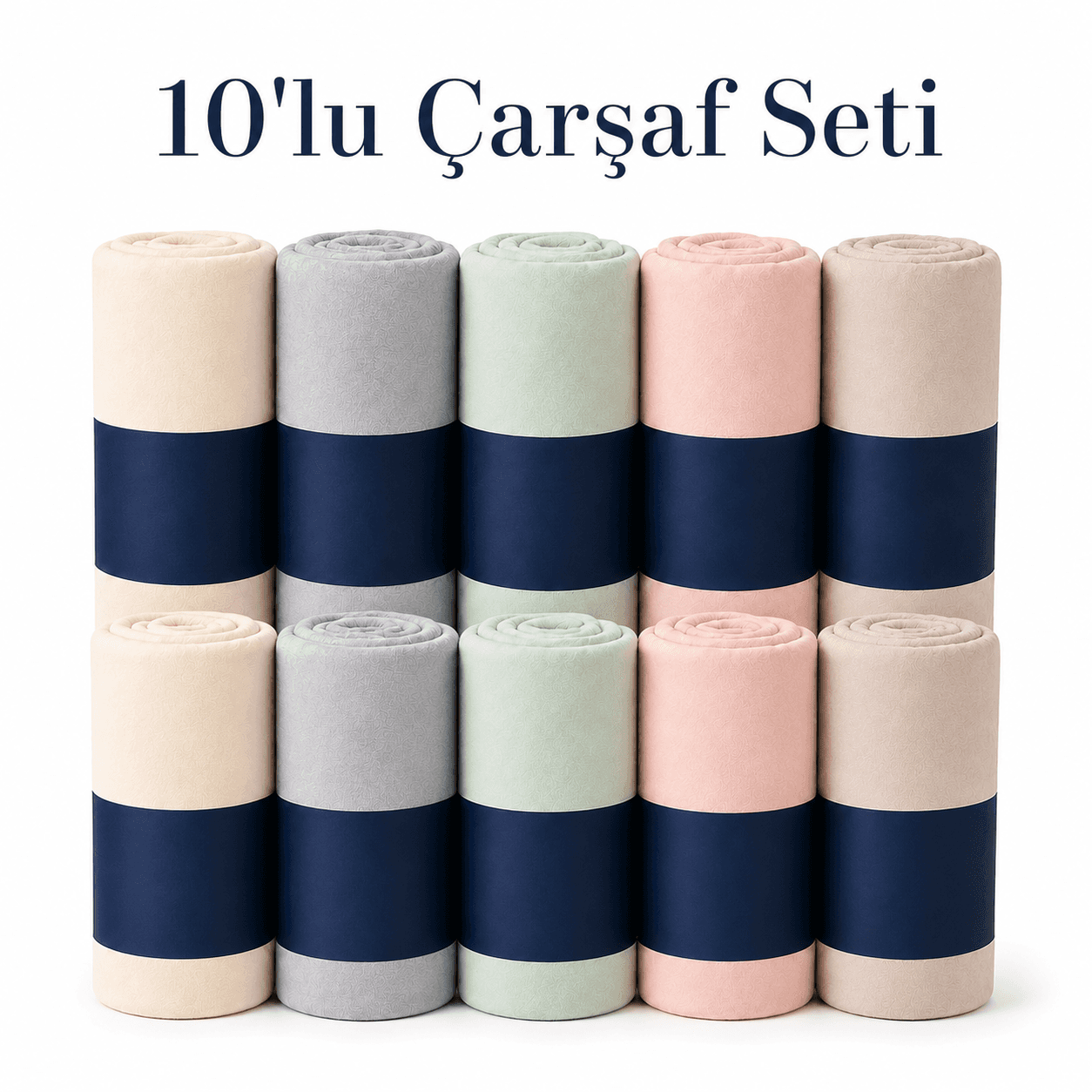 10'lu Lastikli Çarşaf Seti