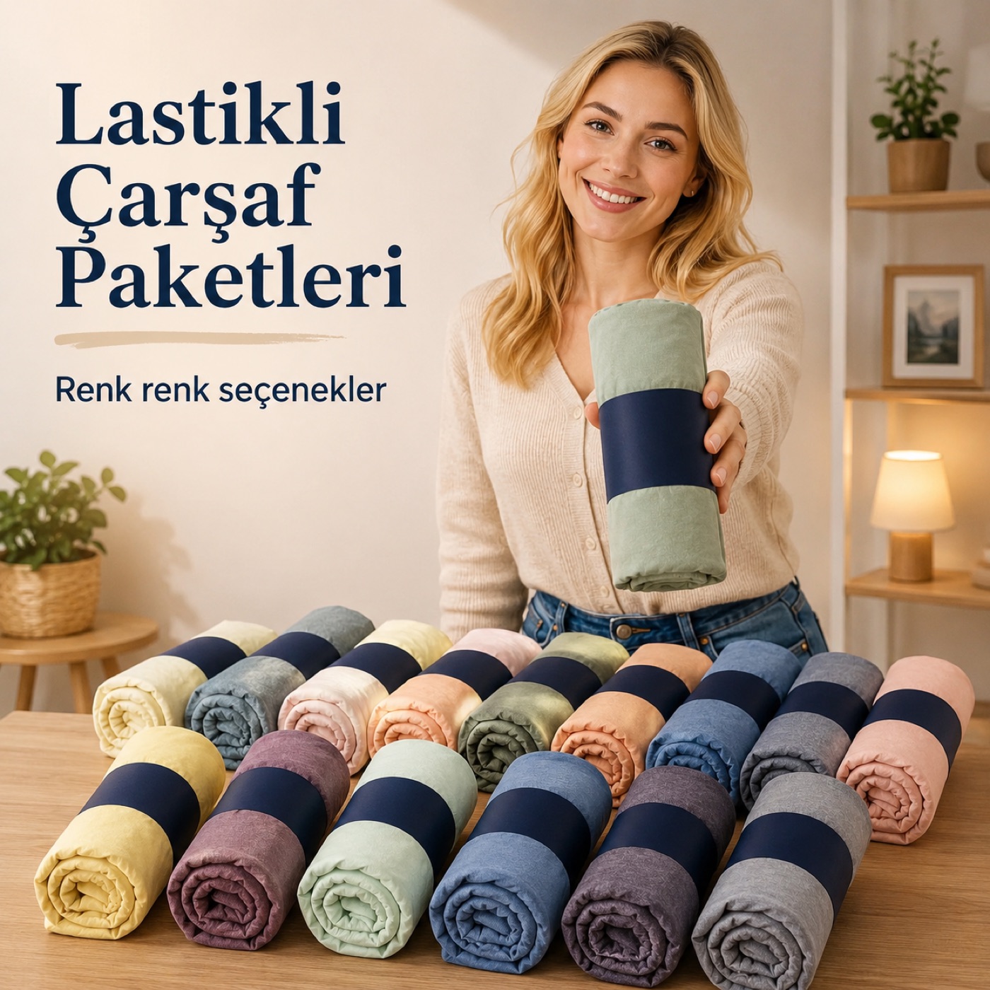 Lastikli Çarşaf Seti