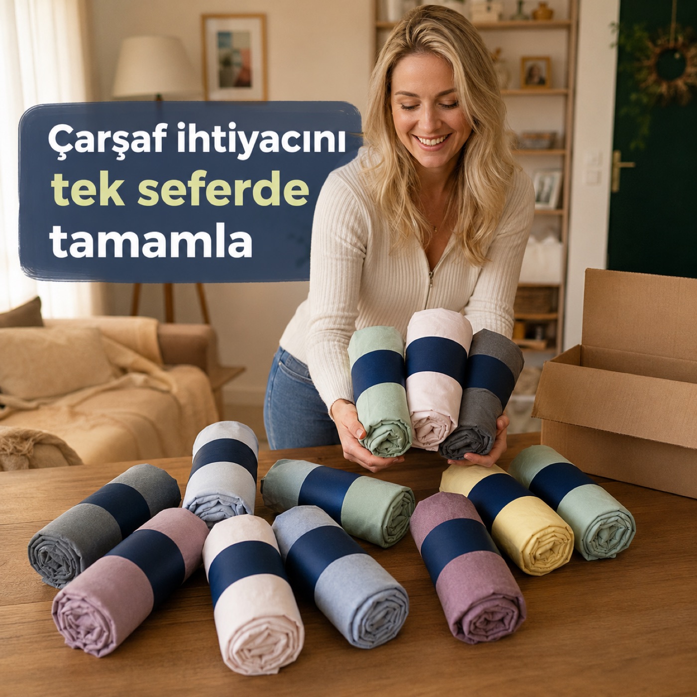 Lastikli Çarşaf Seti